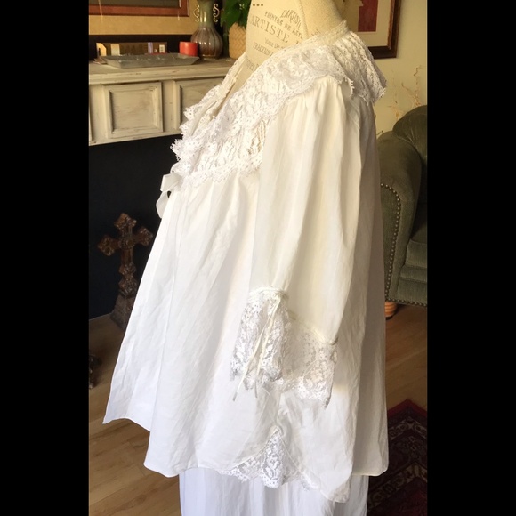 Katherine Harestad for White Rose Designs Other - KATHERINE HARESTAD for WHITE ROSE DESIGNS of No. CAL White Lacy BedCoat …